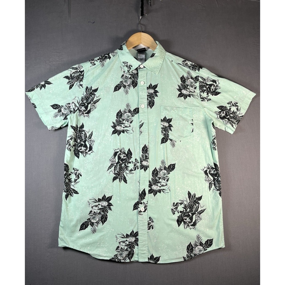 Star Wars Mens Hawaiian Button Up Camp Shirt Darth Vader Stormtrooper Size M